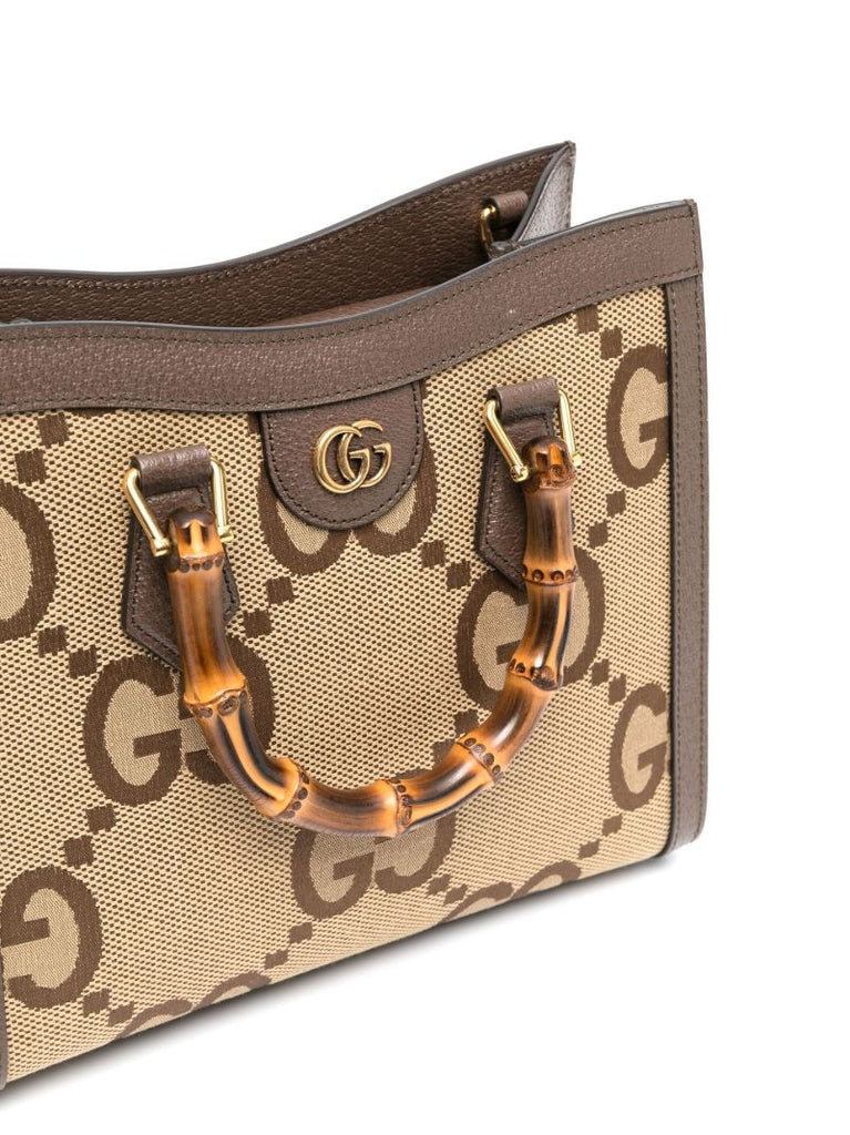 Brown Gucci Diana Jumbo Gg Small Tote Bag