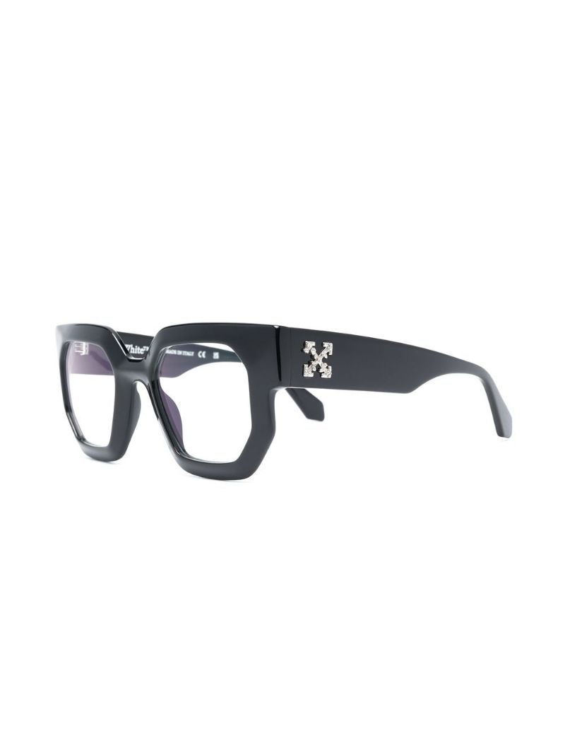 Black Geometric Frame Glasses