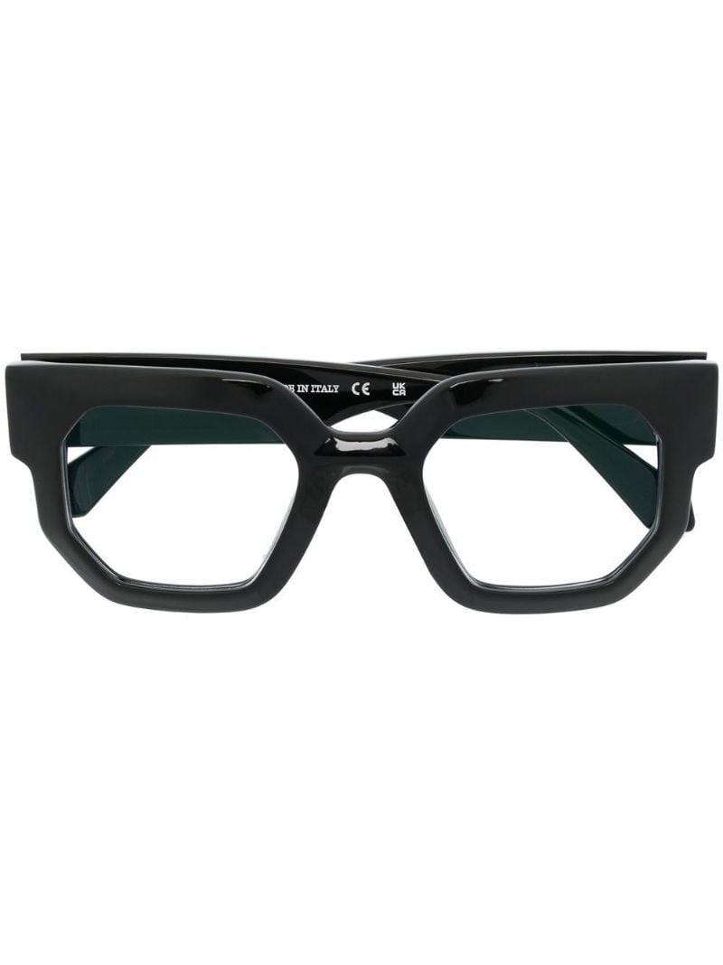 Black Geometric Frame Glasses