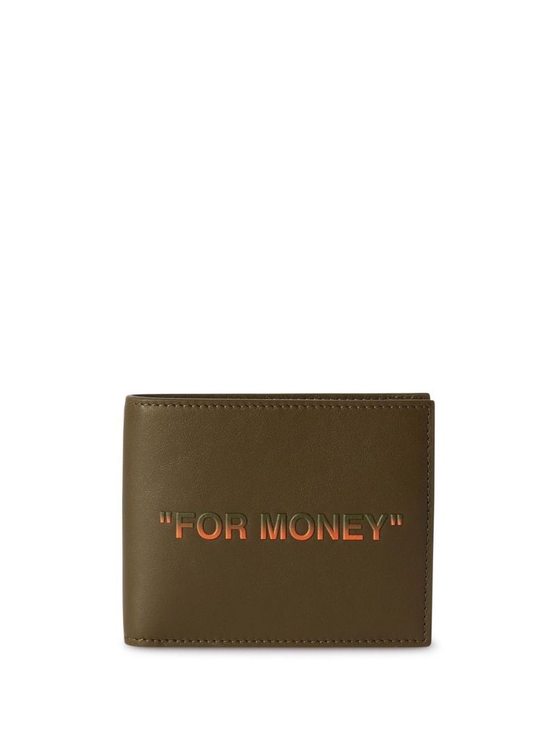 Green Embossed Quote Leather Wallet