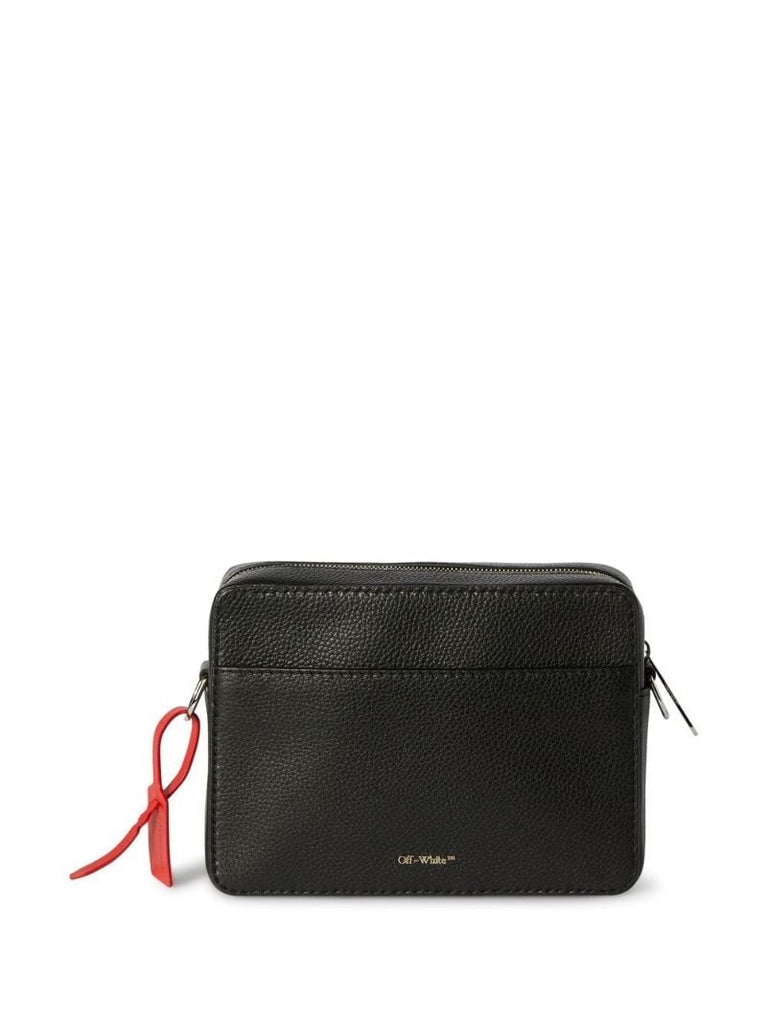 Black Binder Embossed Leather Bag