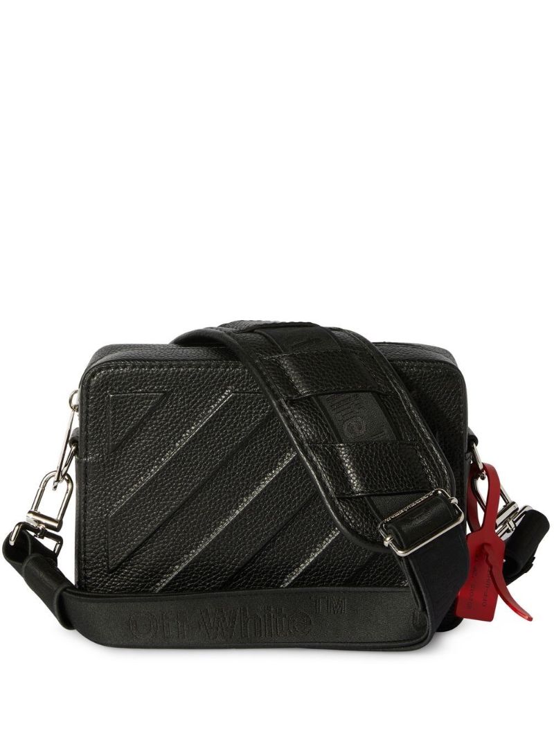 Black Binder Embossed Leather Bag