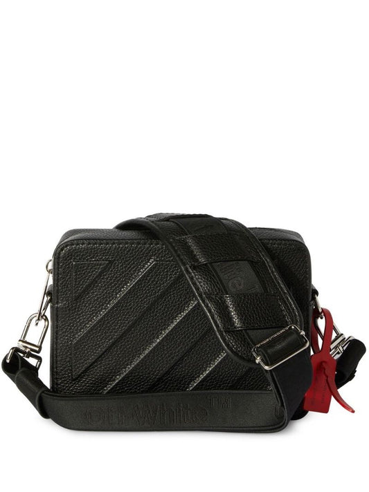 Black Binder Embossed Leather Bag