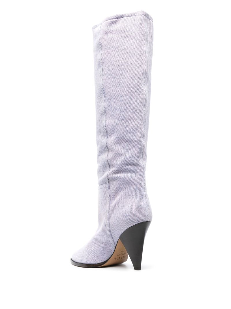 Purple Ririo 90 Suede Knee-high Boots