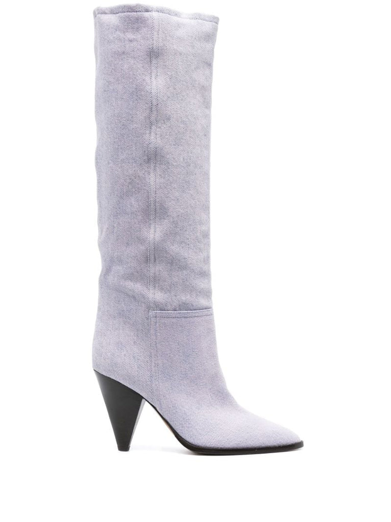 Purple Ririo 90 Suede Knee-high Boots