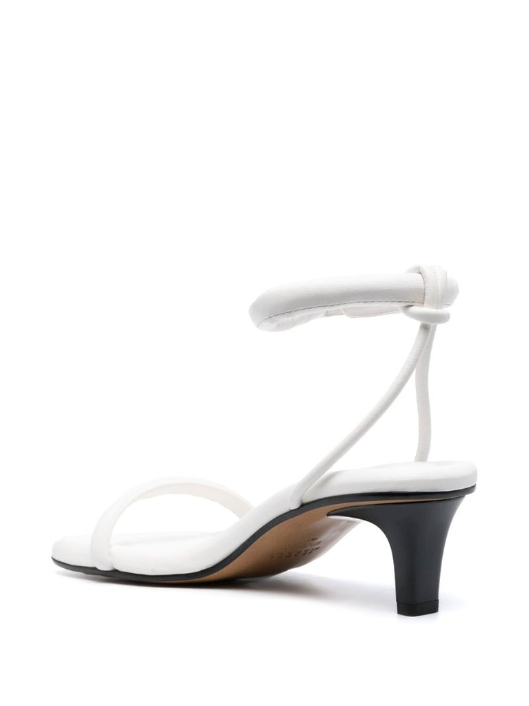 White Bertee 50 Leather Sandals