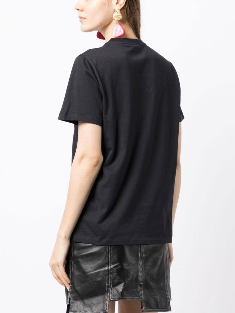 Black Basic Smiley T-shirt