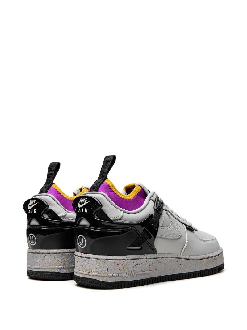 X Undercover Grey Air Force 1 Leather Sneakers