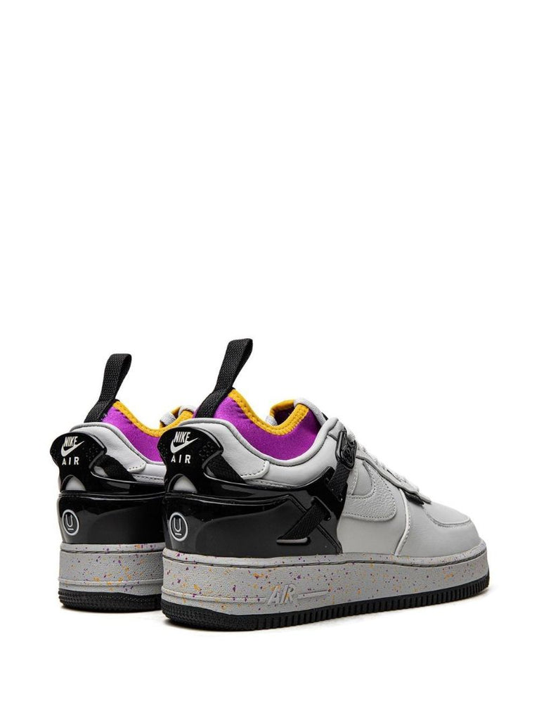 X Undercover Grey Air Force 1 Leather Sneakers
