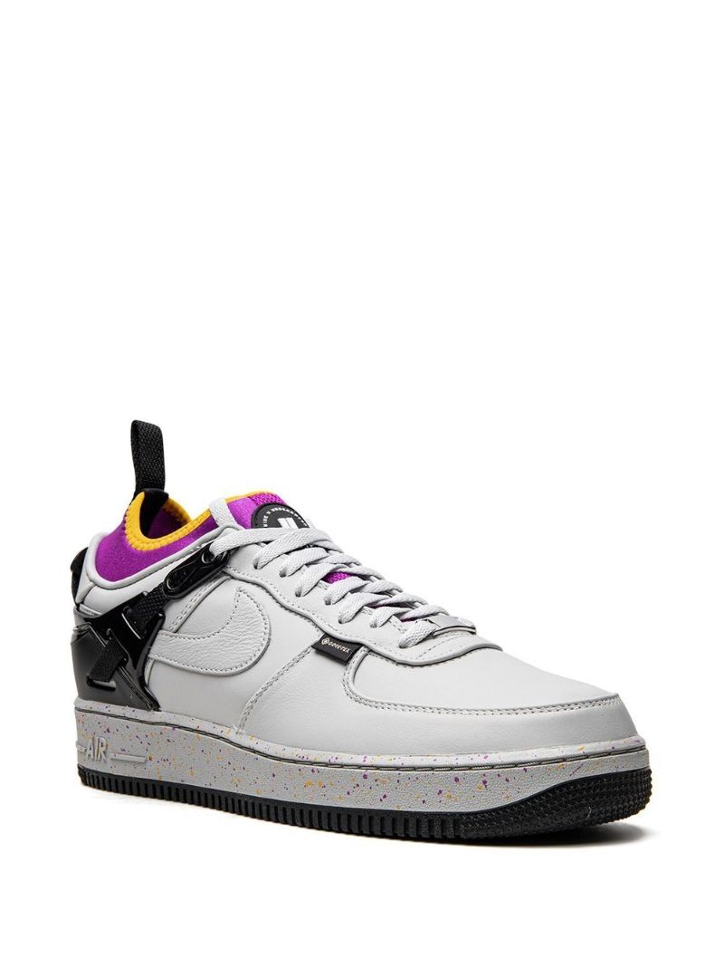 X Undercover Grey Air Force 1 Leather Sneakers