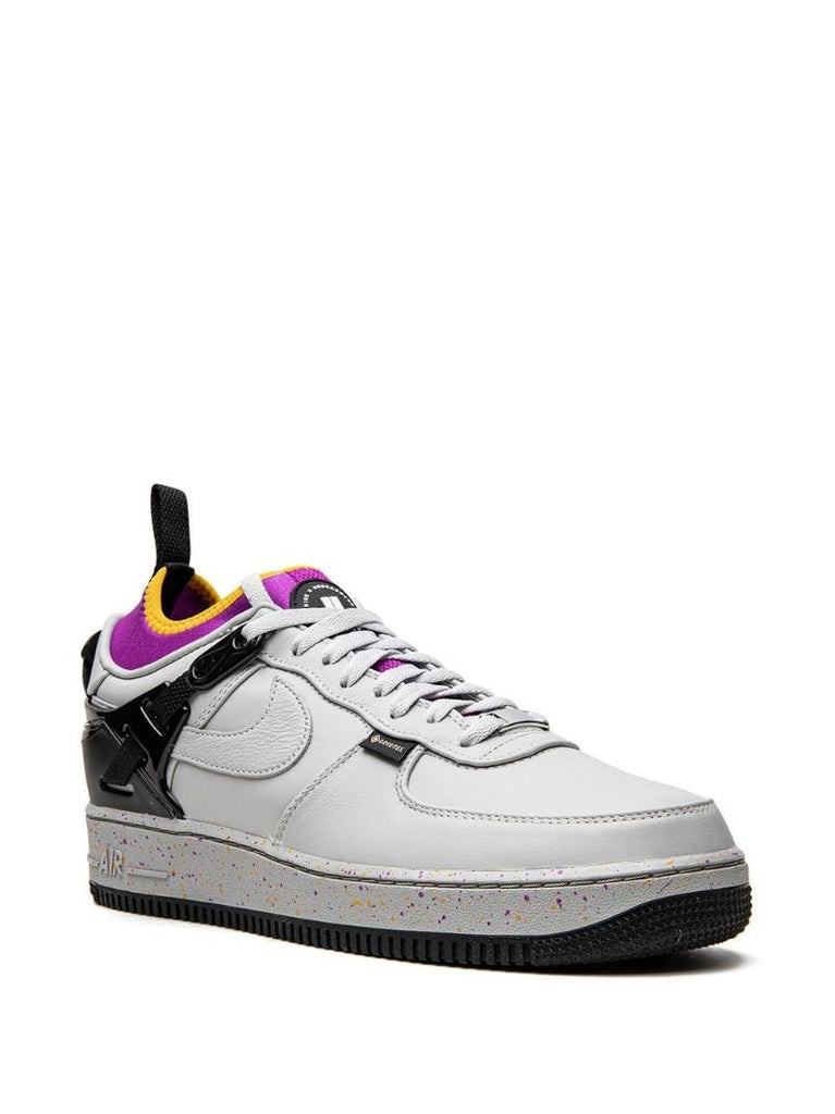 X Undercover Grey Air Force 1 Leather Sneakers