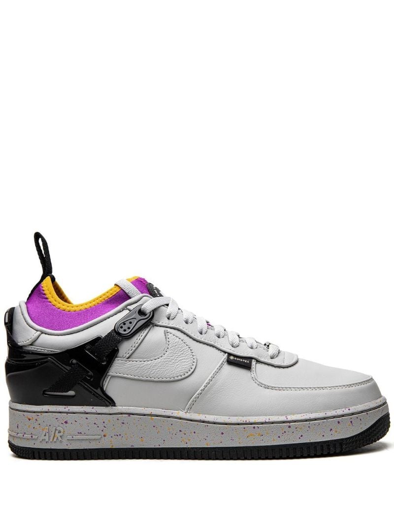 X Undercover Grey Air Force 1 Leather Sneakers