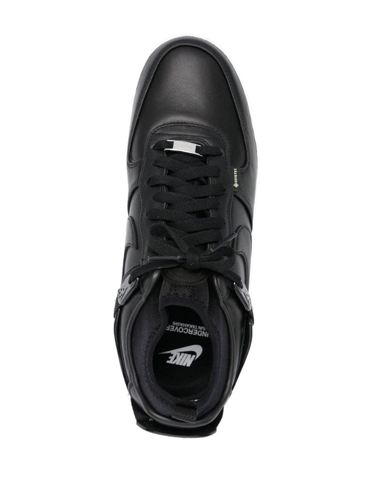 X Undercover Black Air Force 1 Leather Sneakers