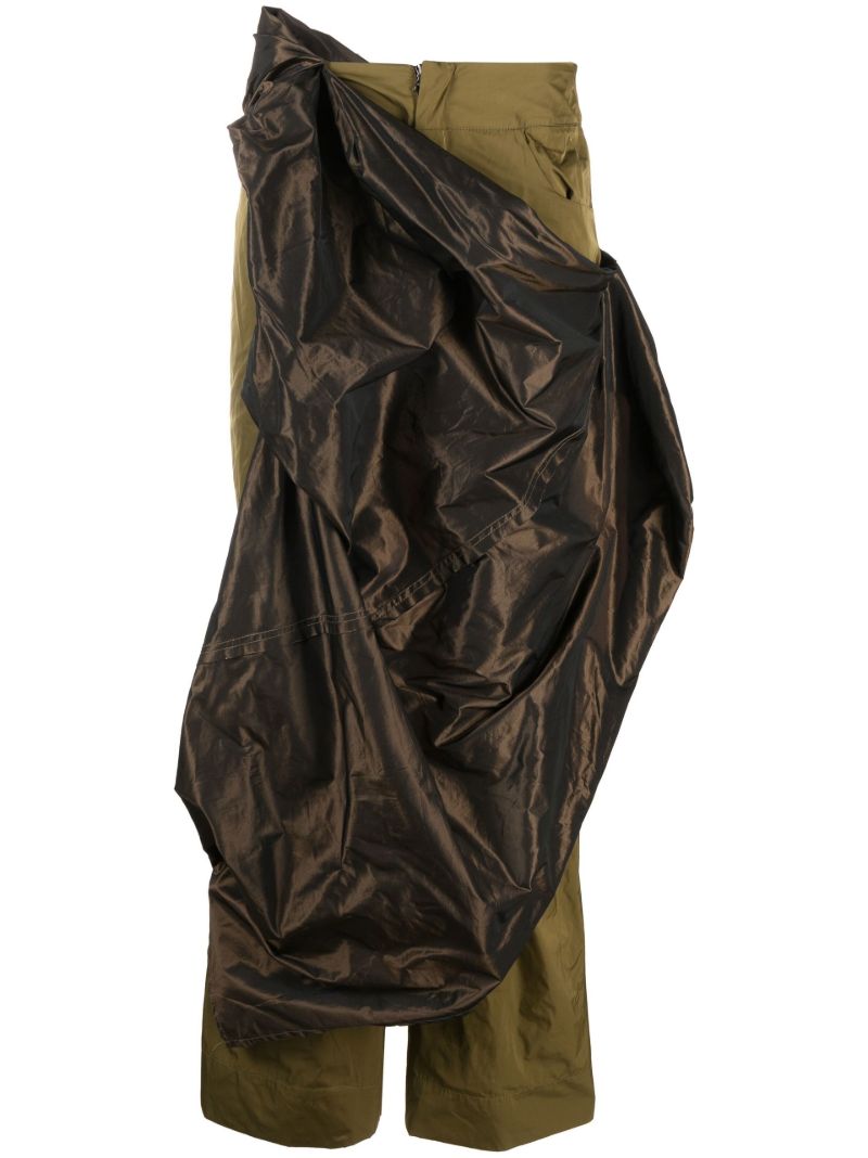 Green Sarong Straight-leg Trousers