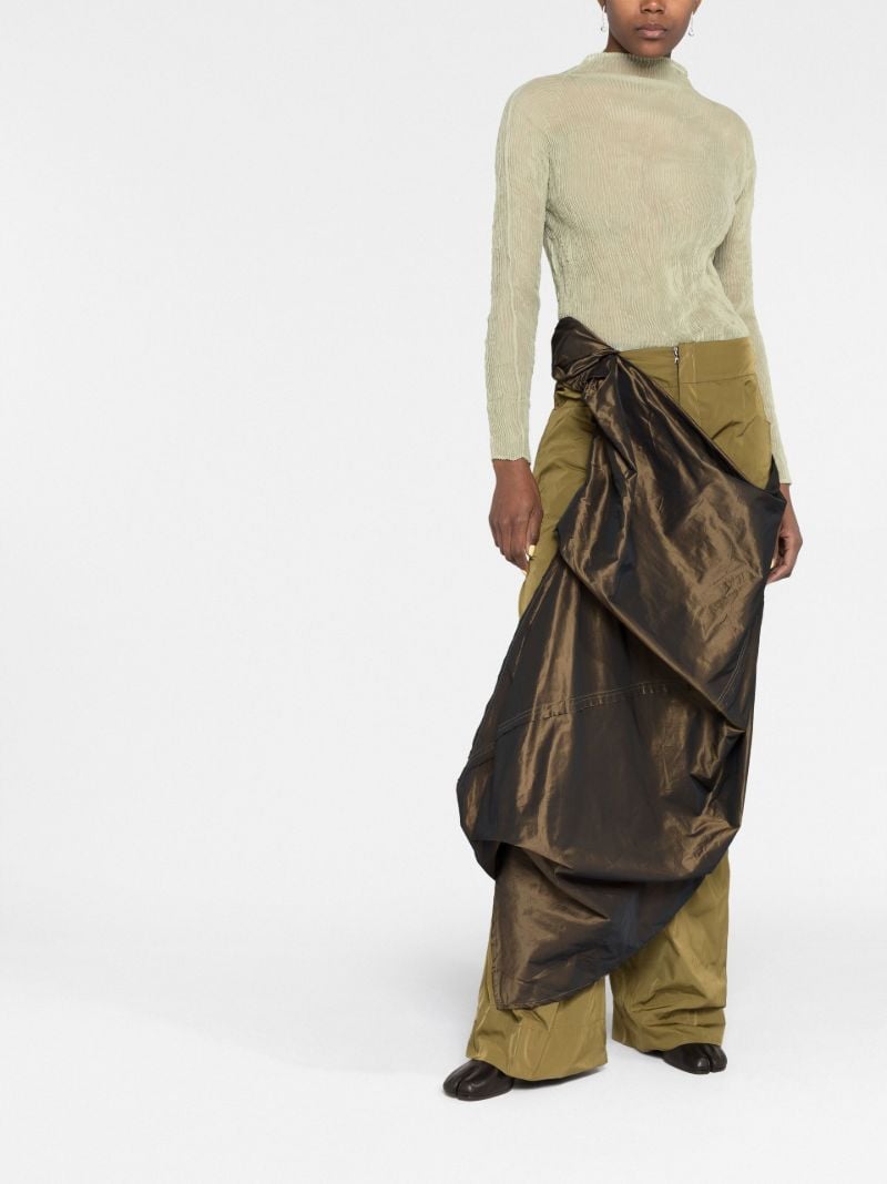 Green Sarong Straight-leg Trousers
