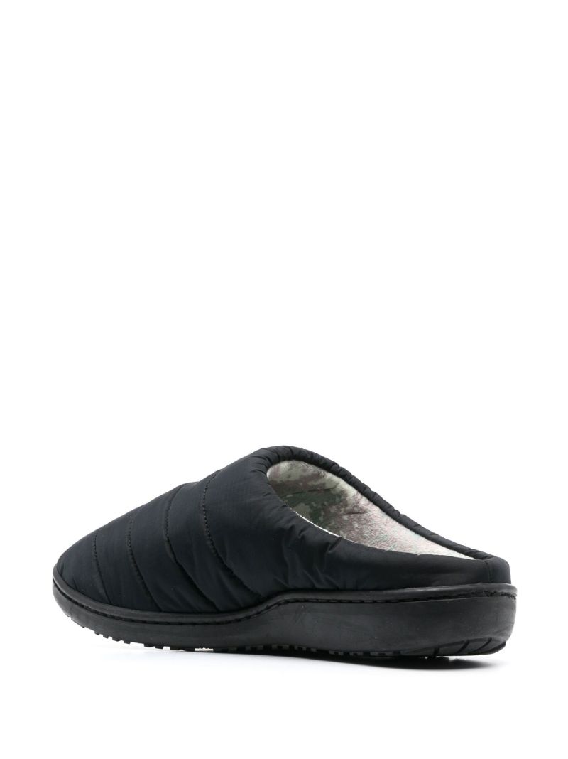 X Subu Black Aurora Winter Logo Patch Sandals