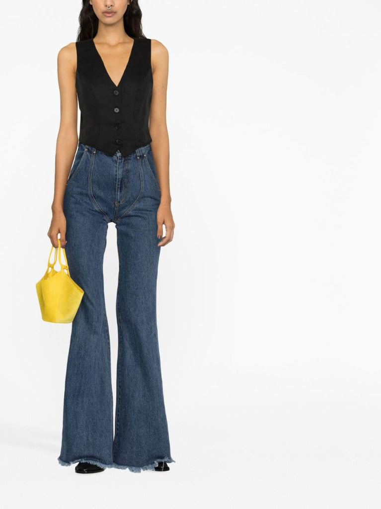 Black Devin V-neck Vest