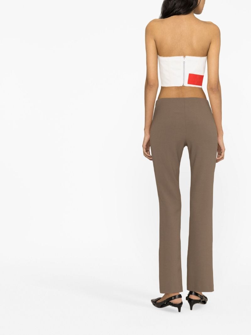 White Raw-edge Denim Corset Top