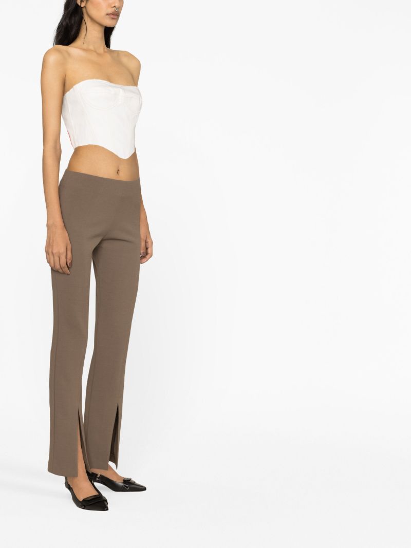 White Raw-edge Denim Corset Top