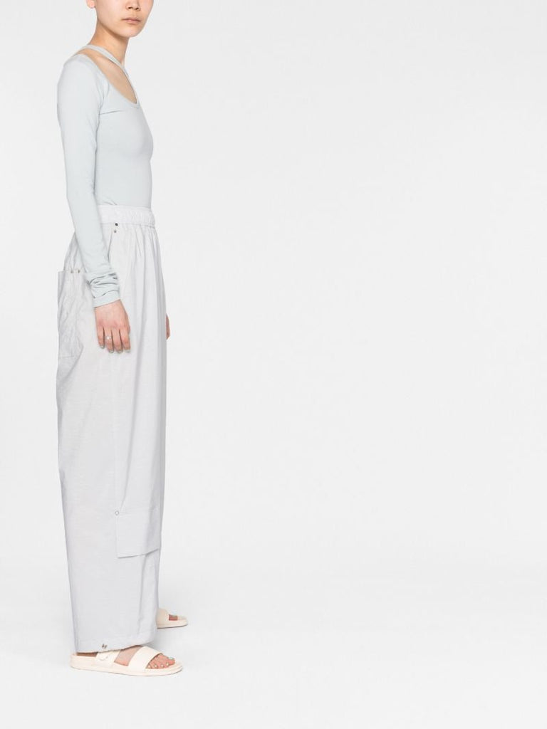 Silver-tone Wide-leg Trousers