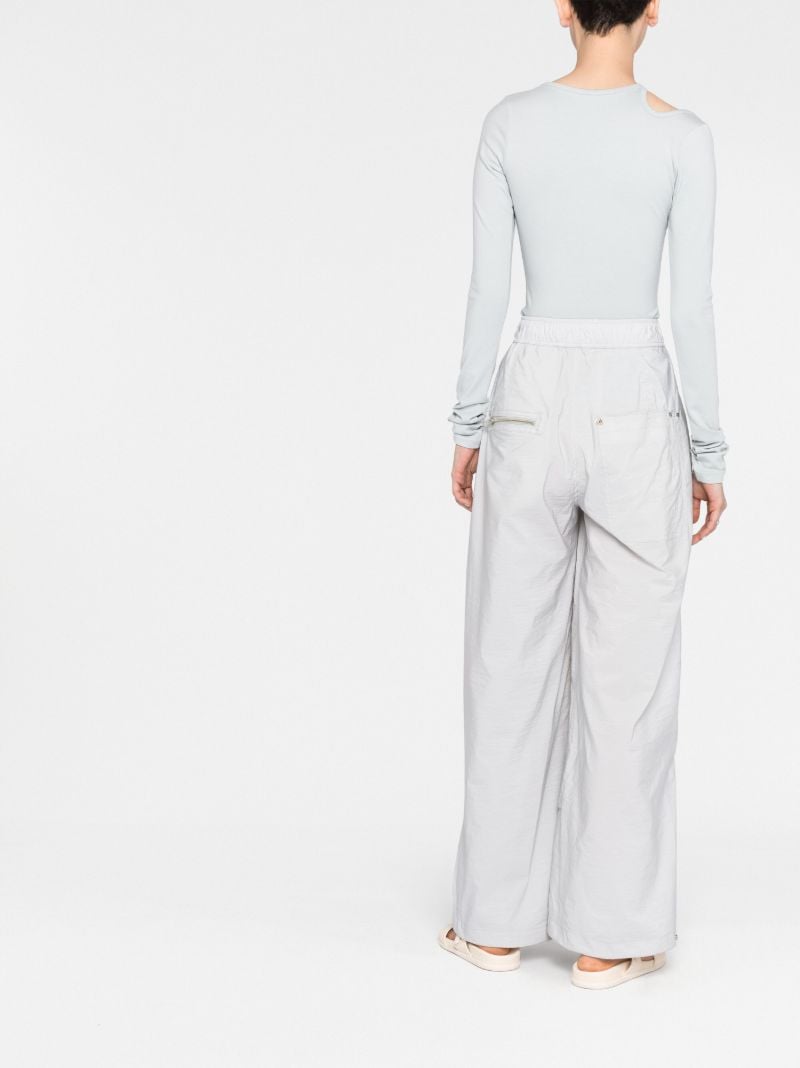 Silver-tone Wide-leg Trousers