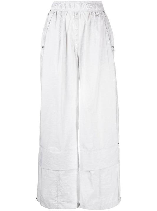 Silver-tone Wide-leg Trousers