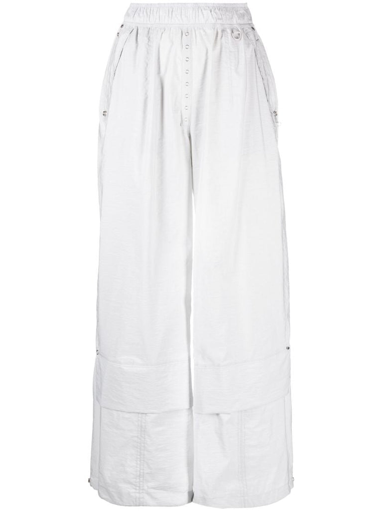 Silver-tone Wide-leg Trousers
