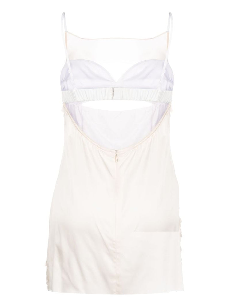 Neutral Sequinned Mini Dress