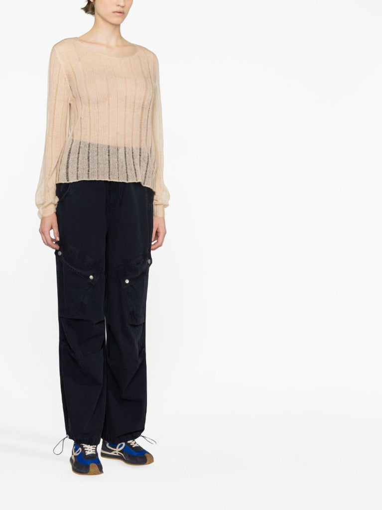 Neutral Sheer Knit Top