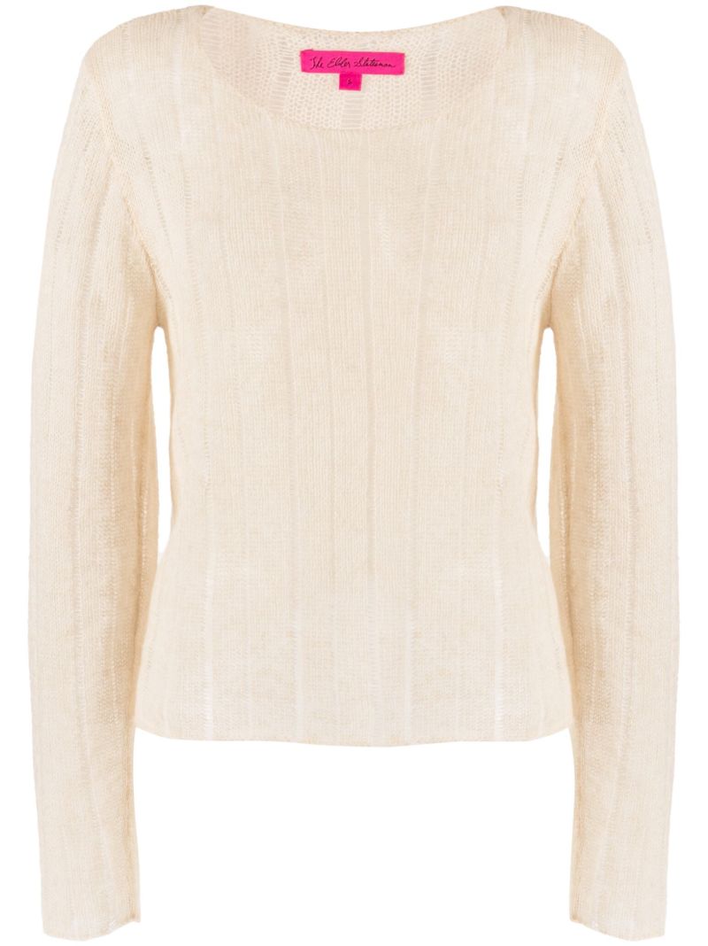 Neutral Sheer Knit Top