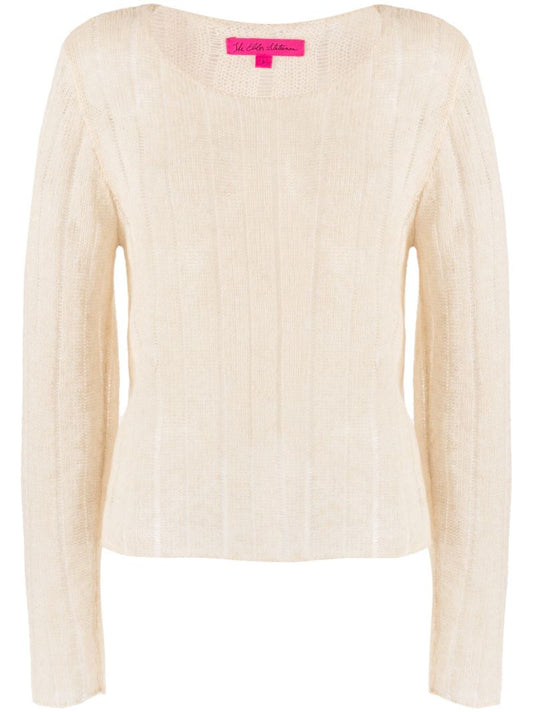 Neutral Sheer Knit Top