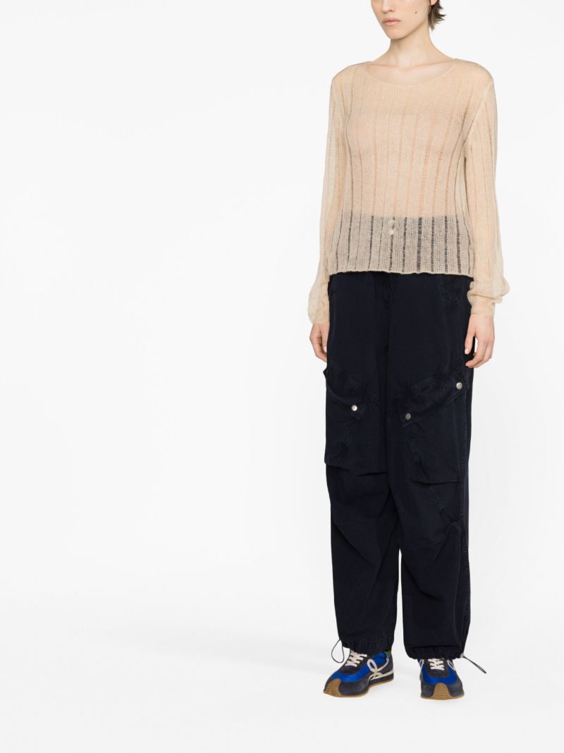 Neutral Sheer Knit Top