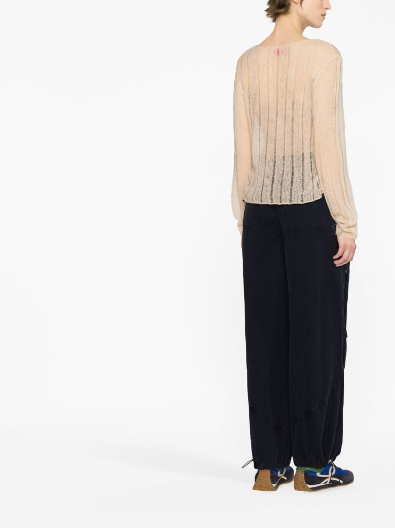 Neutral Sheer Knit Top