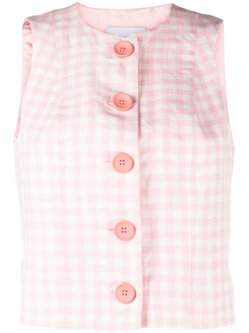 Pink Gingham Lili Marleen Waistcoat