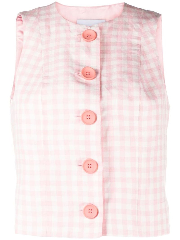 Pink Gingham Lili Marleen Waistcoat