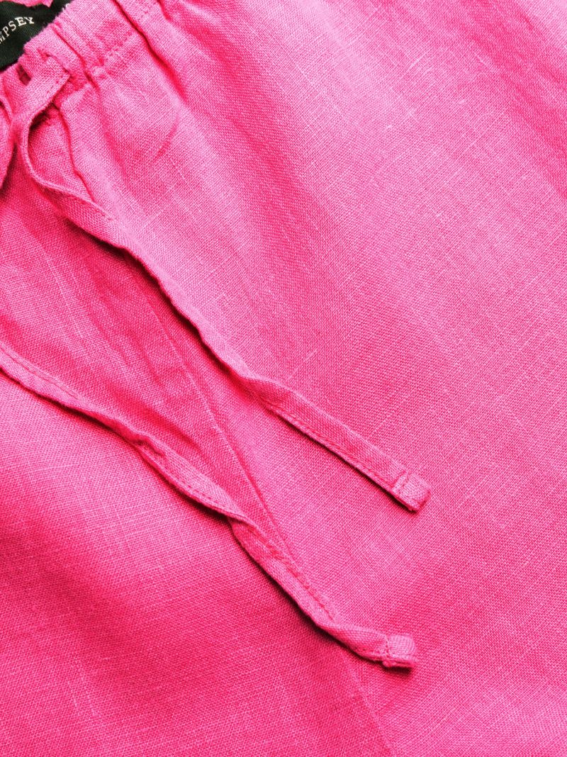 Pink Linen Lounge Trousers