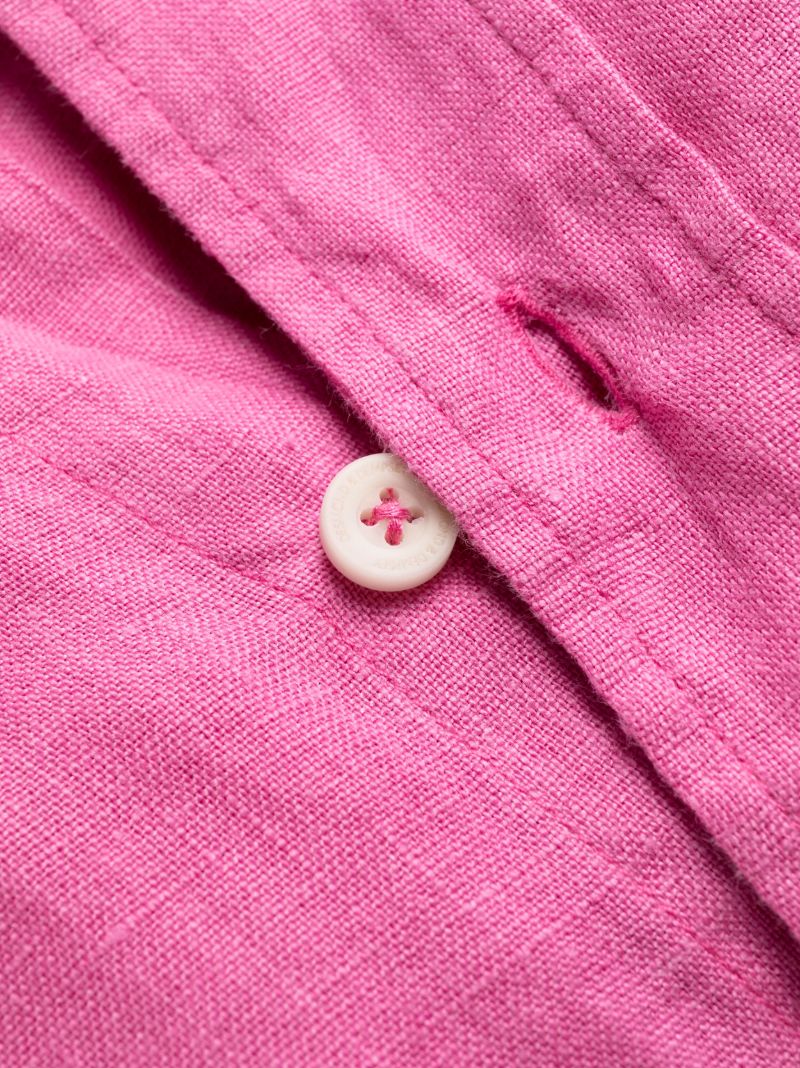 Pink Linen Lounge Shirt