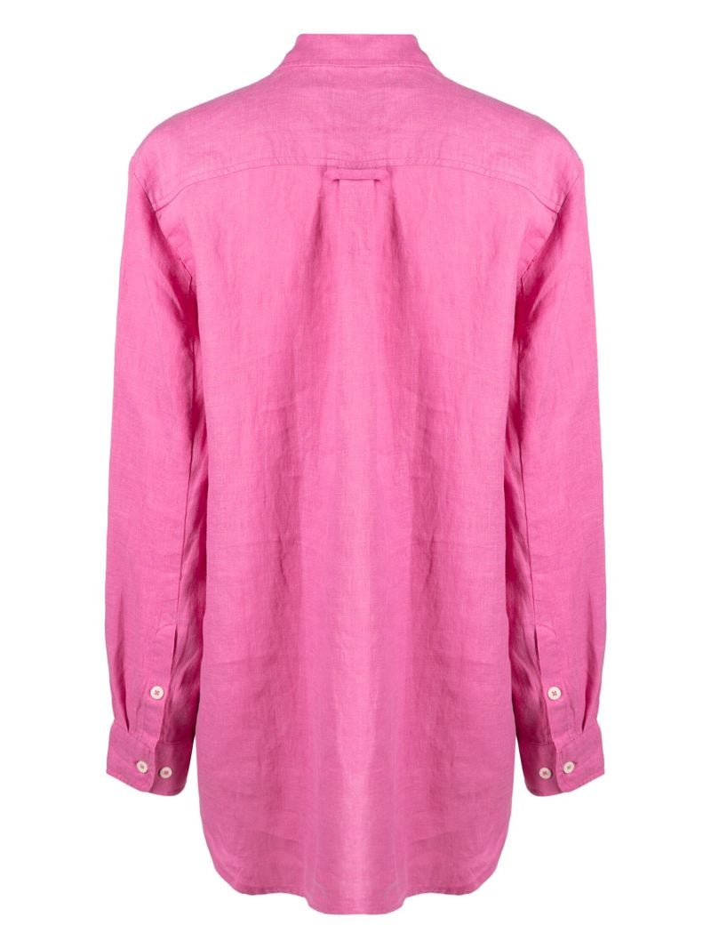 Pink Linen Lounge Shirt
