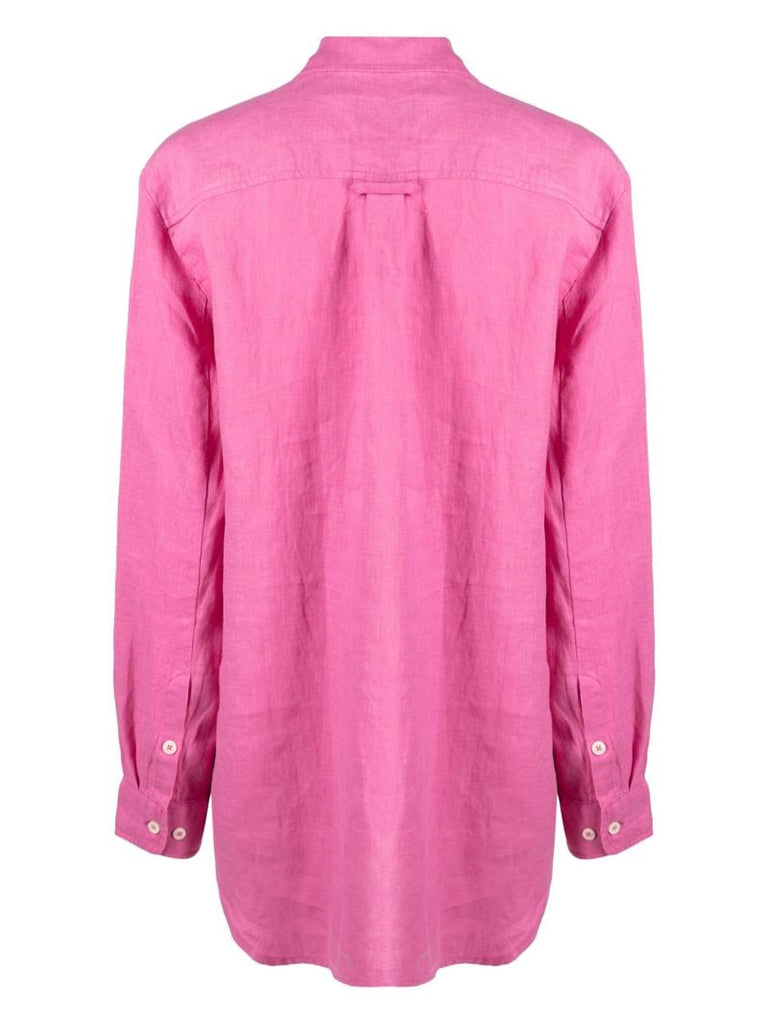 Pink Linen Lounge Shirt
