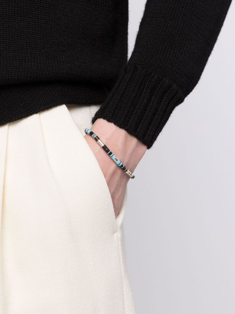 18k White Gold Beaded Bracelet