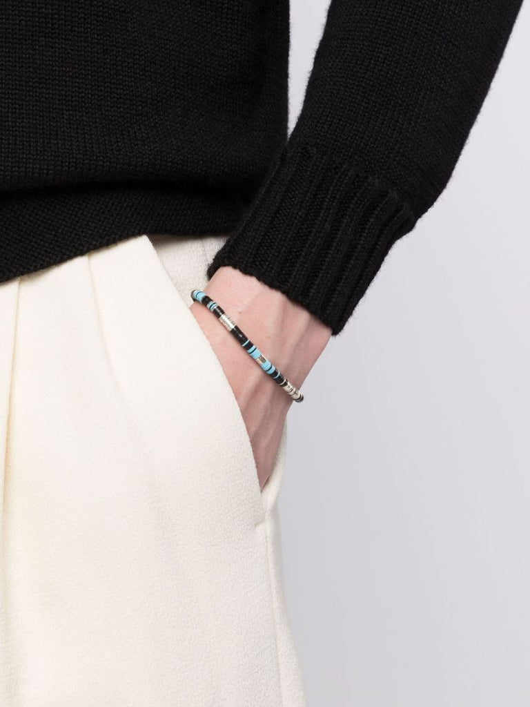 18k White Gold Beaded Bracelet