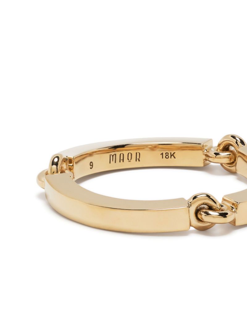 18k Yellow Gold Caleum Link Band Ring