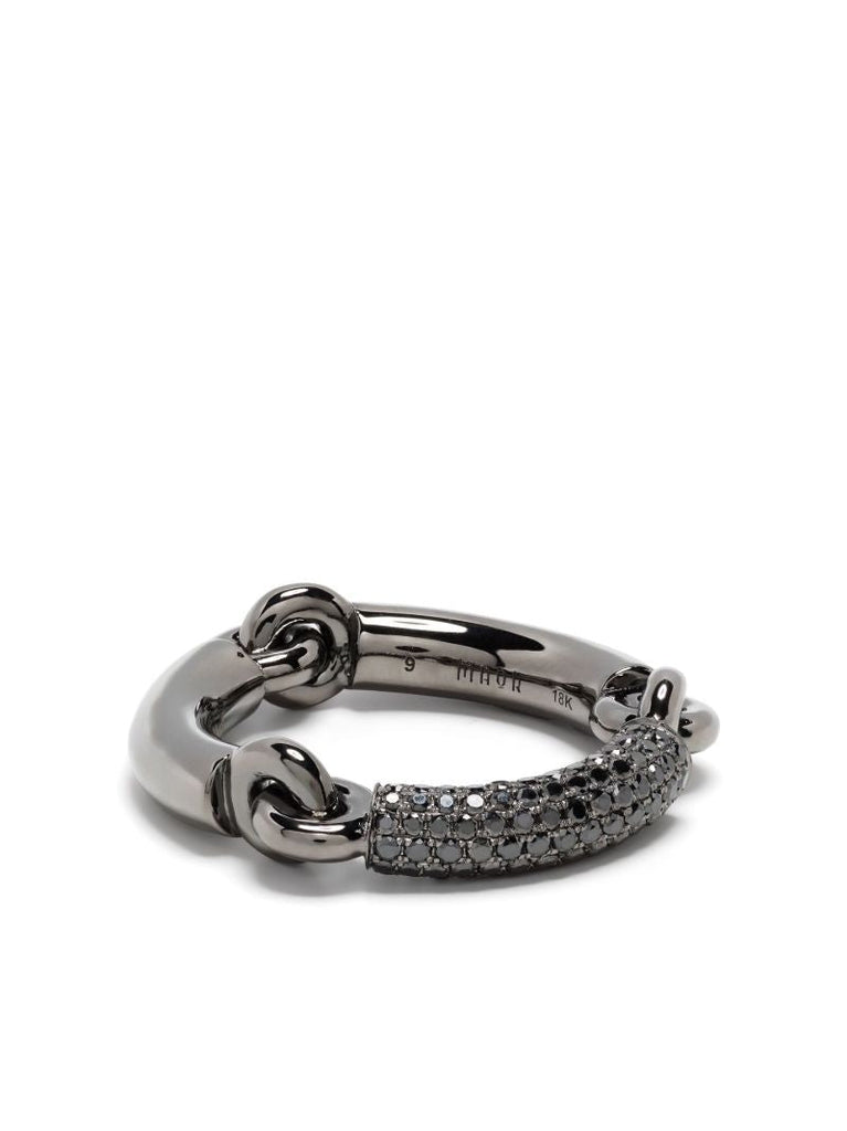 Black Solstice Diamond Band Ring