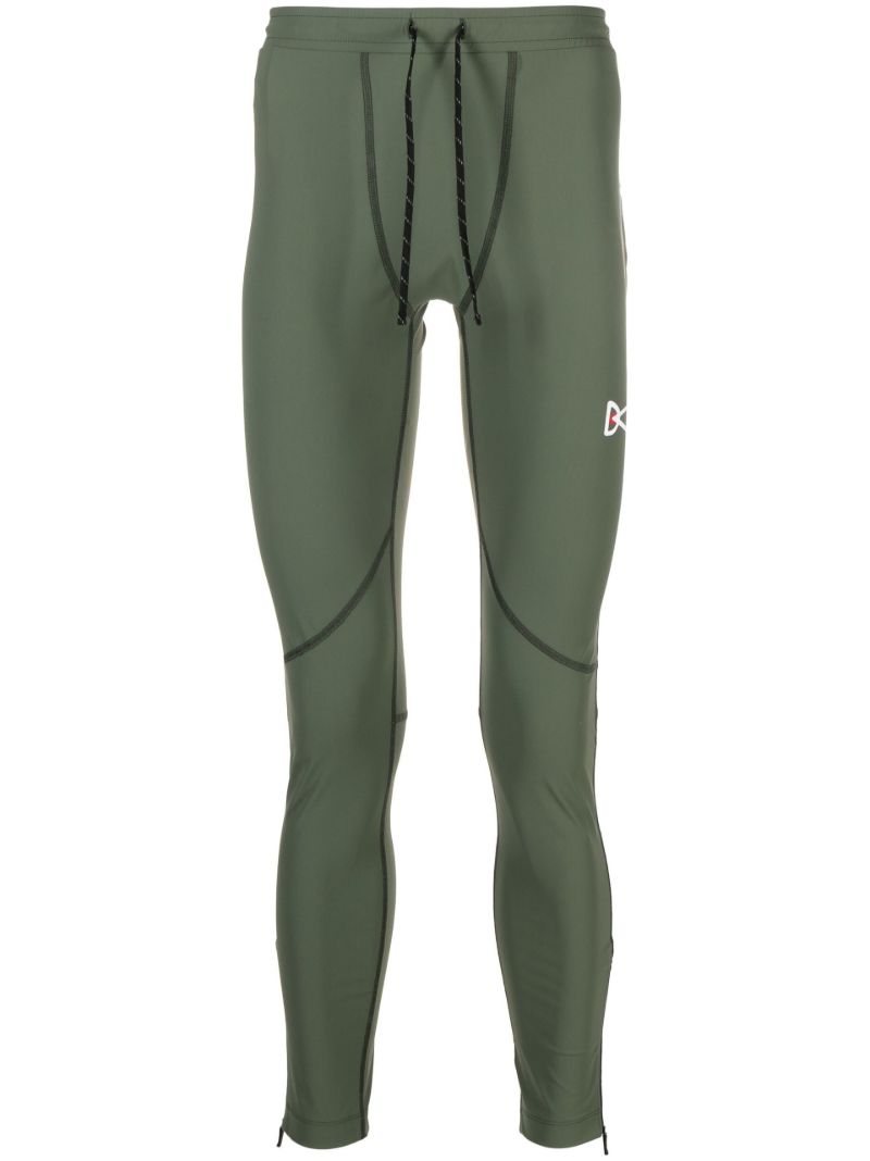 Green Motif Print Leggings