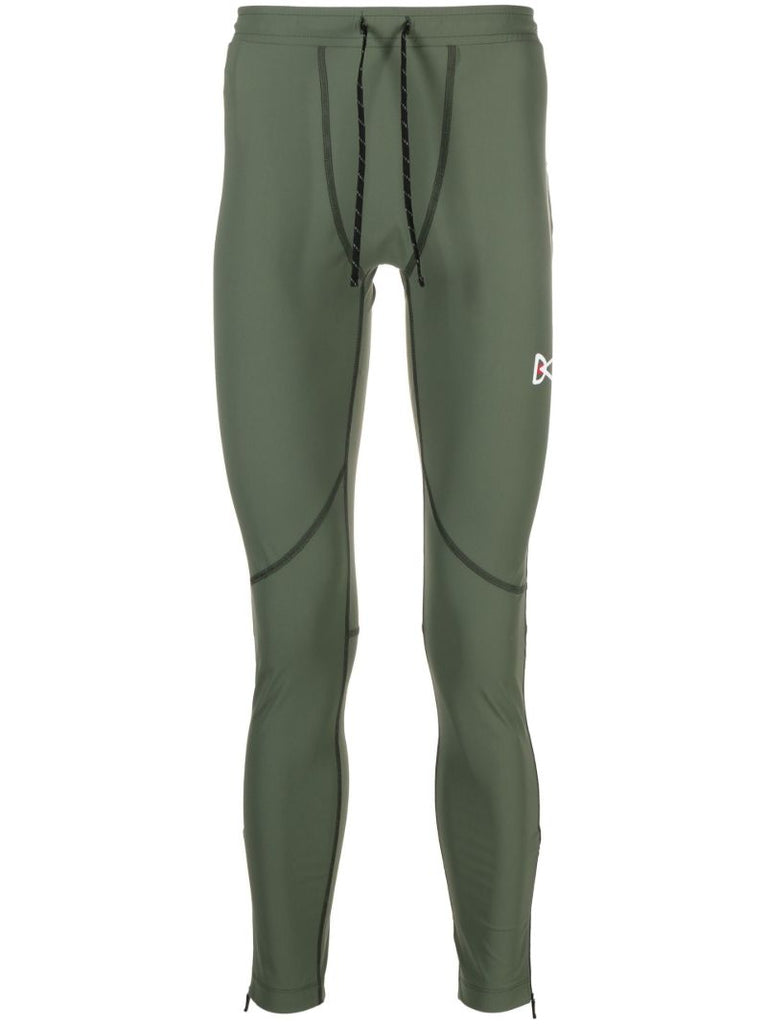Green Motif Print Leggings