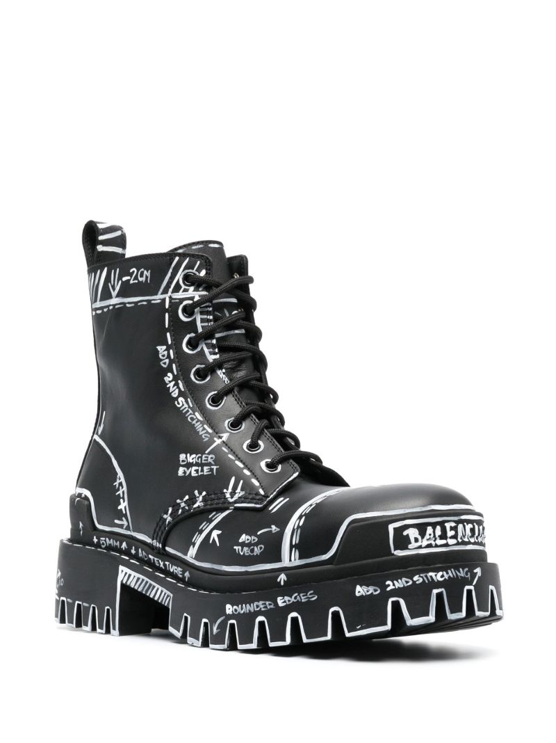 Black Leather Combat Boots