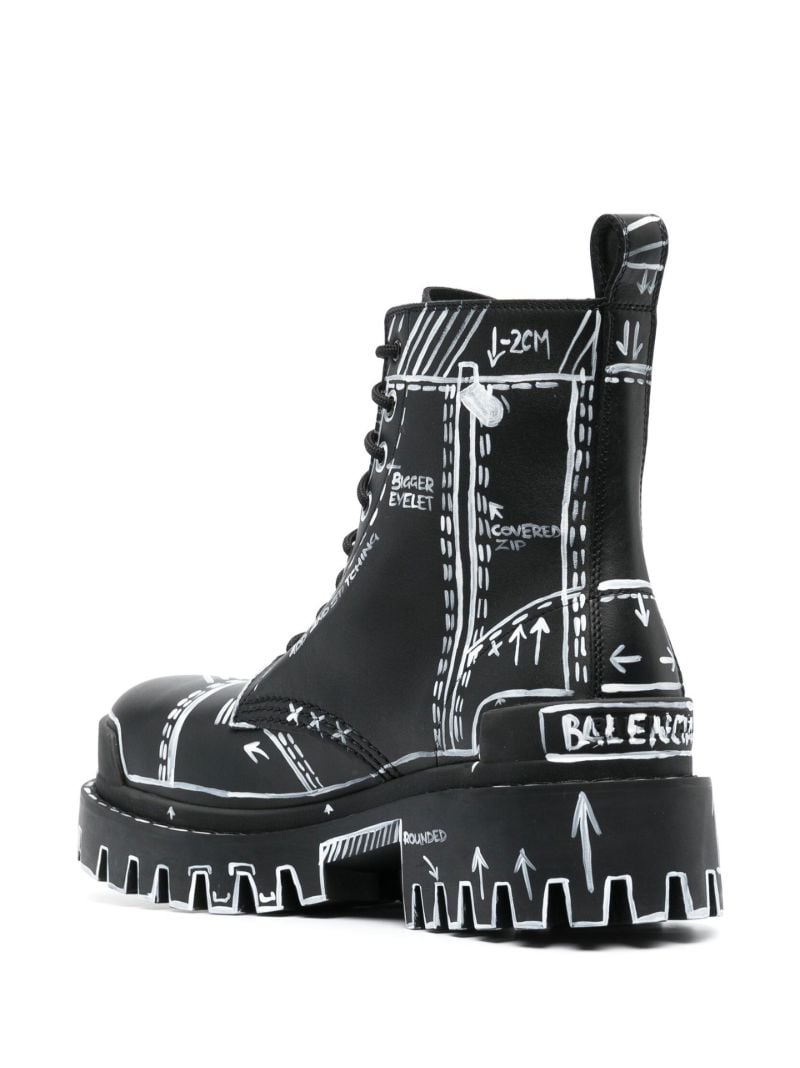 Black Leather Combat Boots