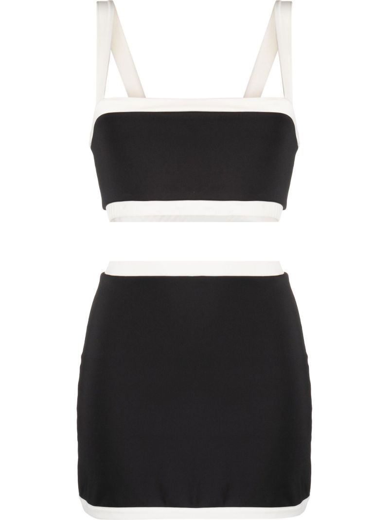 Black Adelina Ecomove Skirt and Top Set