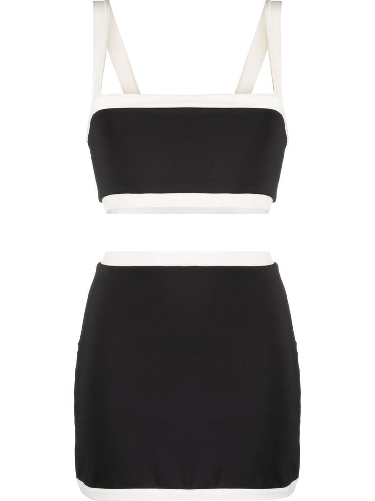 Black Adelina Ecomove Skirt and Top Set