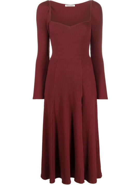 Red Banks Ribbed-knit Dress